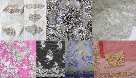 beaded tulle